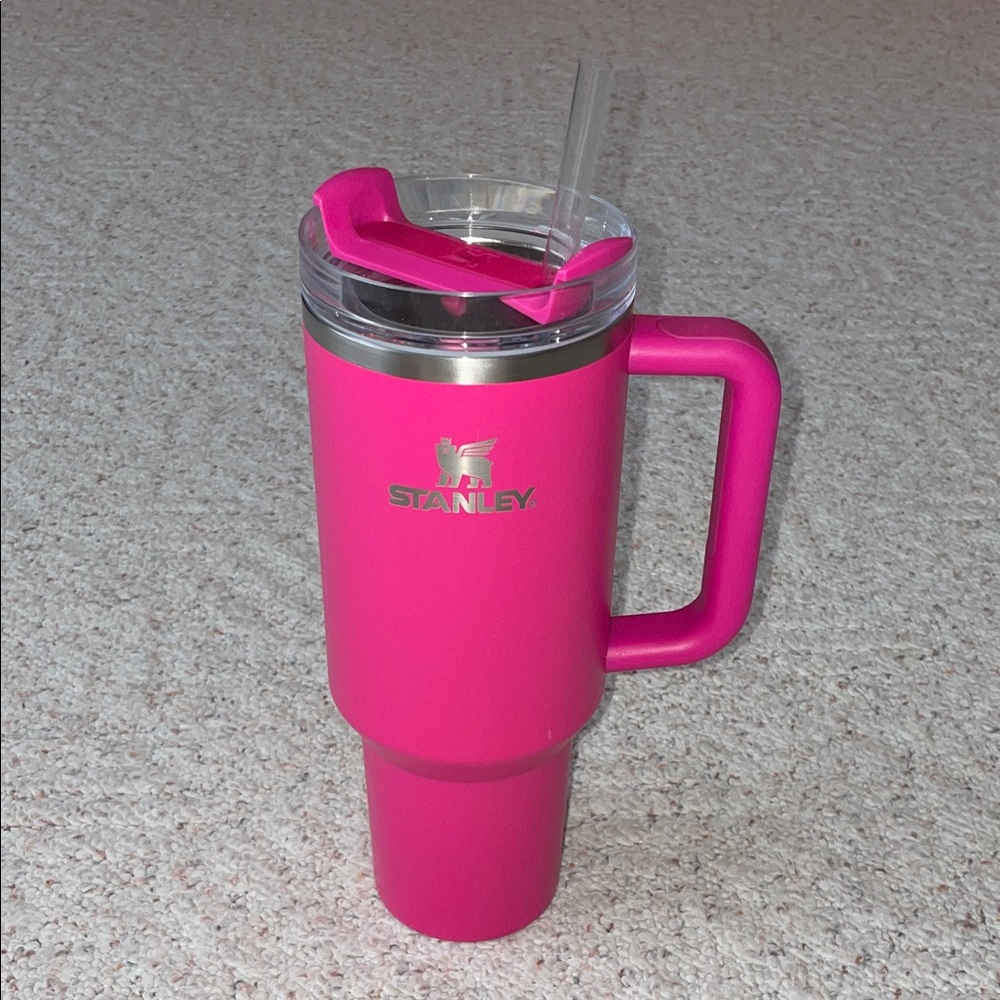 Stanley Vibrant Pink Party Mug with Straw